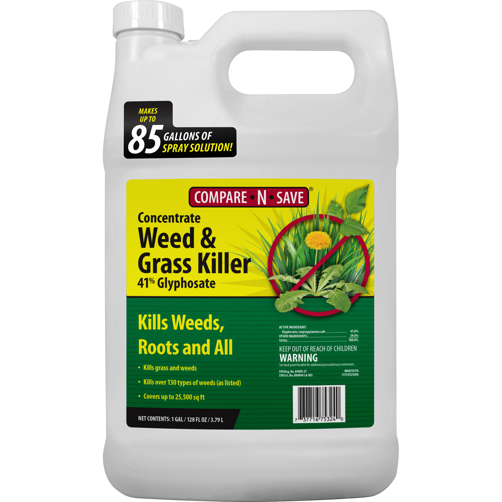 Compare N Save Grass & Weed Killer 41% Glyphosate 1Gal - 75324